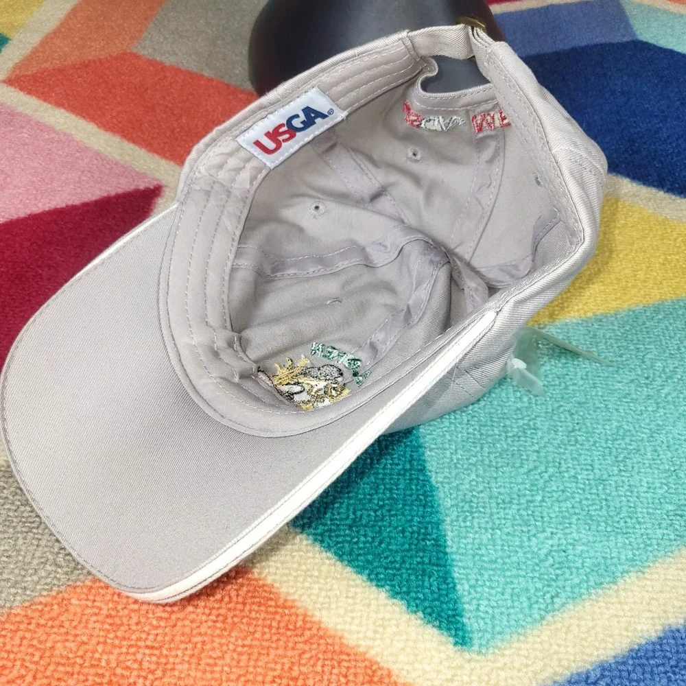 US Open‎ Oakmont 2016 Golf Hat Cap Squirrel Embroidered Gray White Trim Unisex